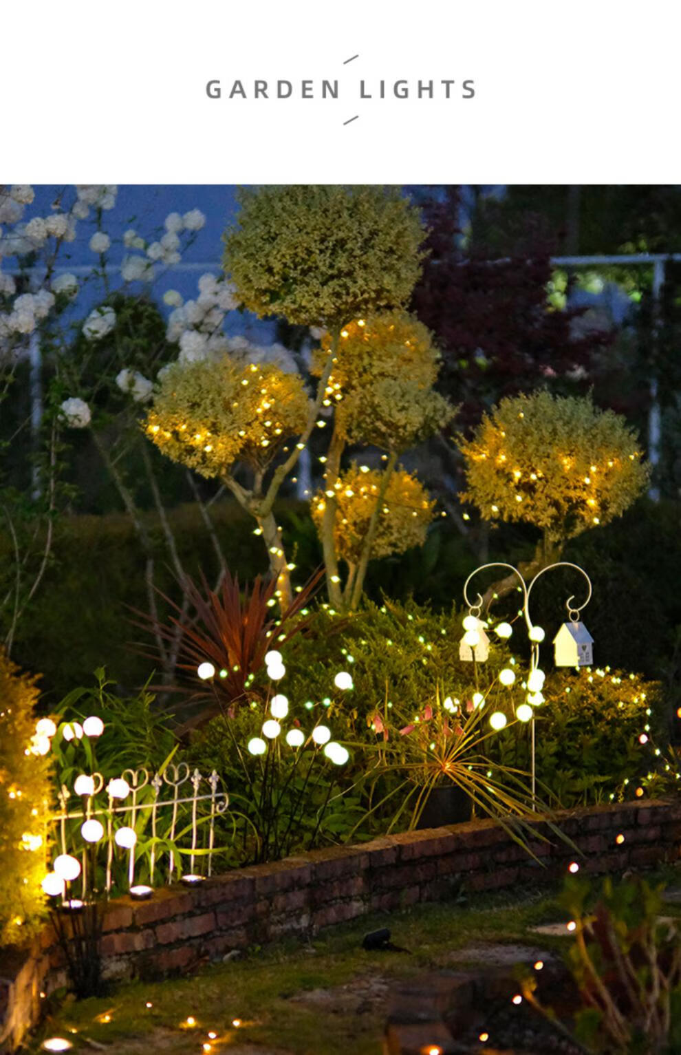 太阳能户外庭院灯家用新款花园景观草坪蒲公英发光圆球装饰氛围灯8组