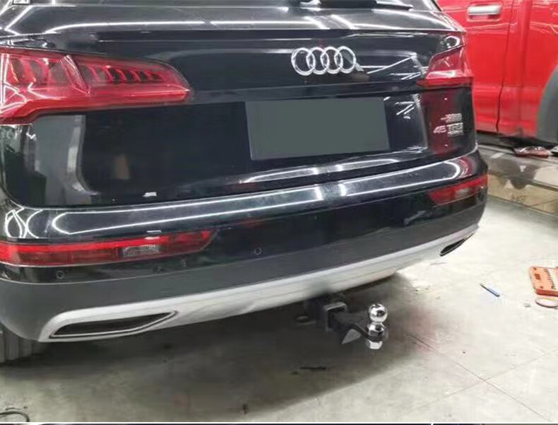 适用于奥迪q5q3q5l改装拖车钩牵引勾拖车杠托车架后拖钩脱钩定制套装