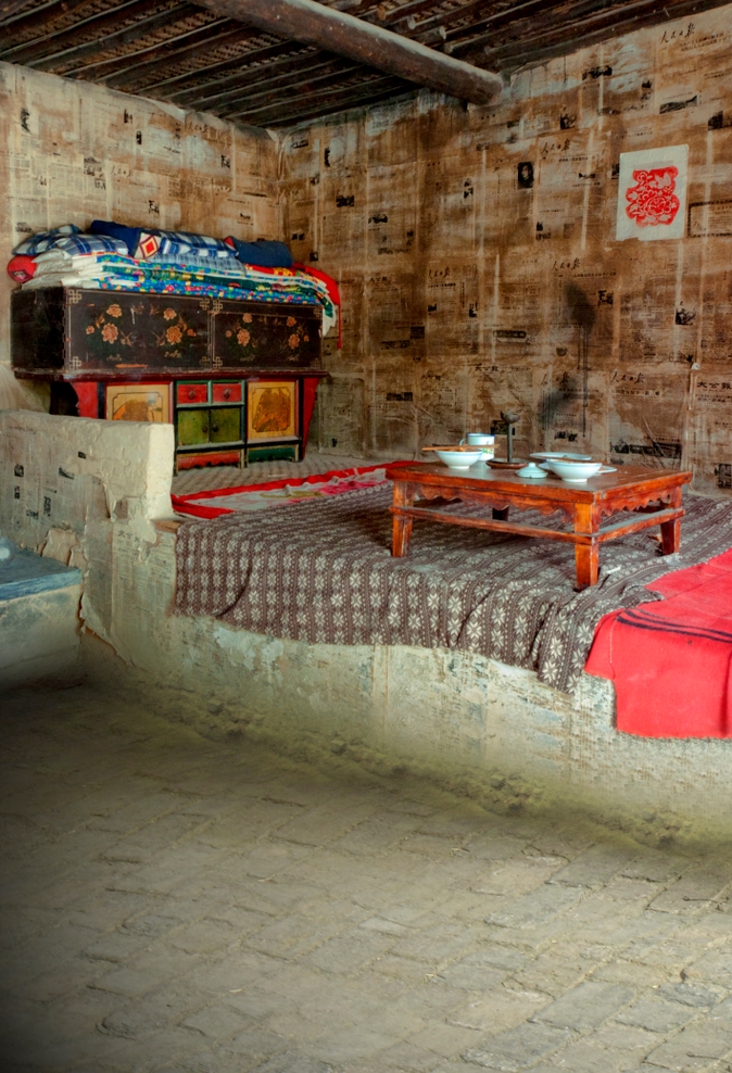 布新快手抖音网络主播拍段子视频背景布农村老旧房子3d立体室内窑洞