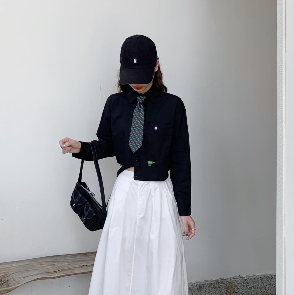 【蹦迪酷女孩暗黑jk套装】酷女孩穿搭闺蜜裙日系工装裙套装女潮帅气酷