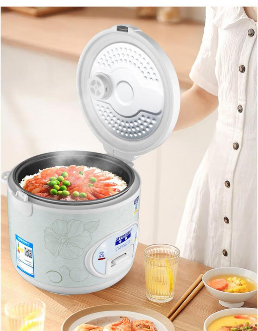 电饭煲家用5一6人老式蒸米饭锅小型迷你2-3-4多功能宿舍4l5升 2l不粘