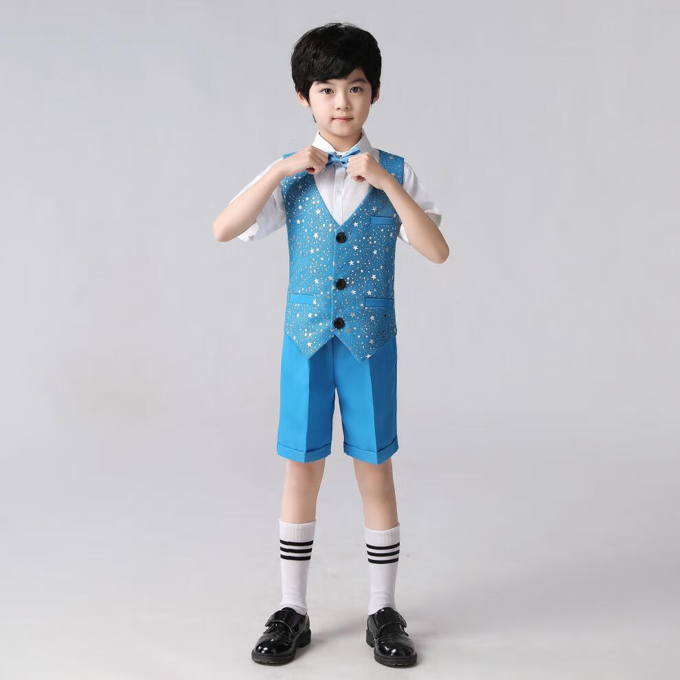 六一幼儿园小班学生男孩背带女孩纱裙舞蹈表演服装儿童节目演出服