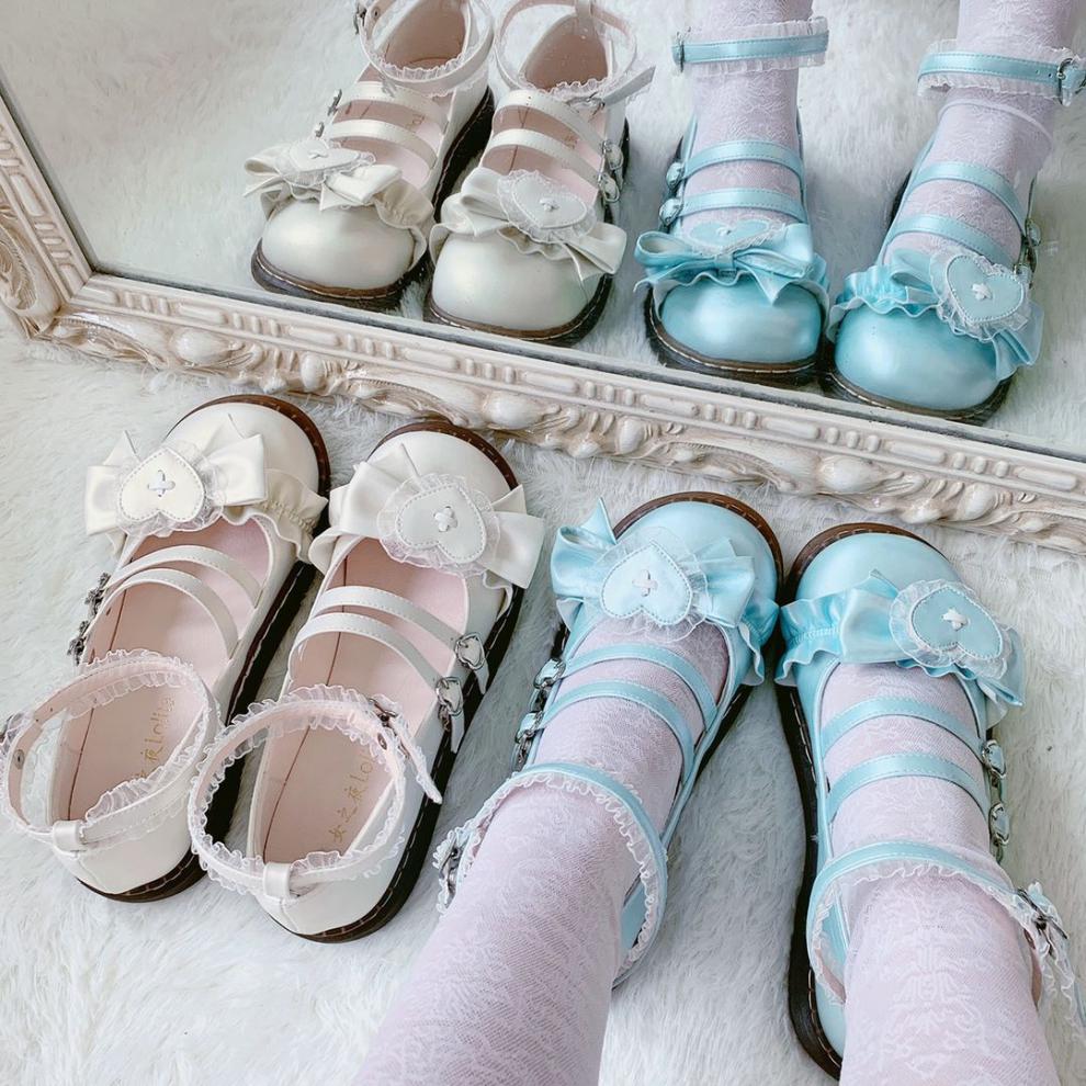 春节不打烊nfim洛丽塔鞋子lolita软妹可爱大头鞋日系厚底学生鞋黑色34