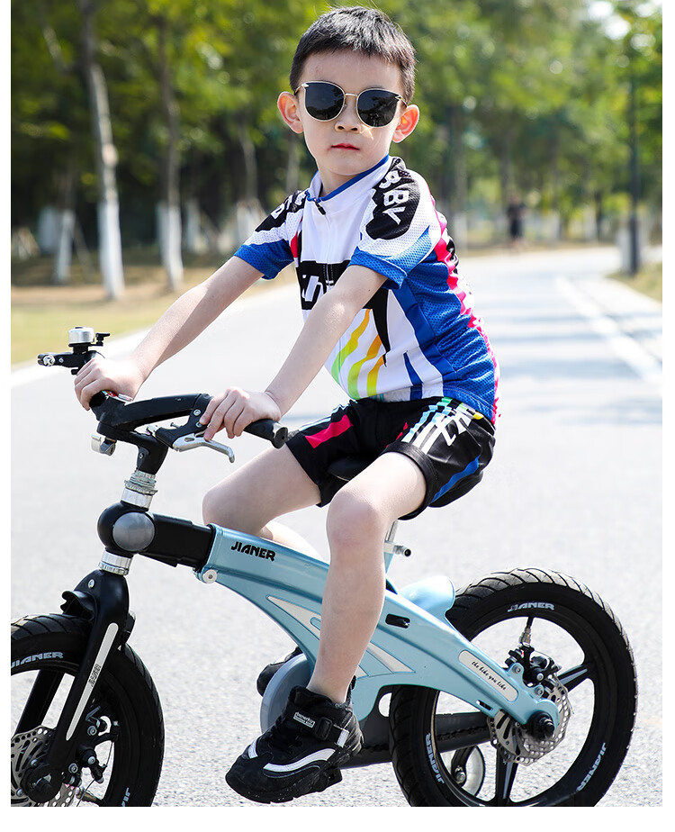 2022新款 儿童骑行服套装春夏秋赛事服短袖骑行运动轮滑平衡车服装