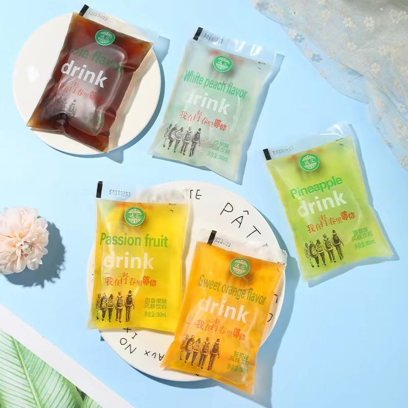 怀旧冰袋饮料 校门口冰水 童年味道老式汽水菠萝百香果味180ml/袋