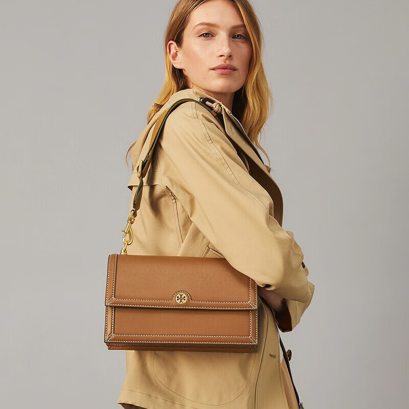 汤丽柏琦 tory burch 女包 t monogram系列风琴包 经典提花女子单肩斜