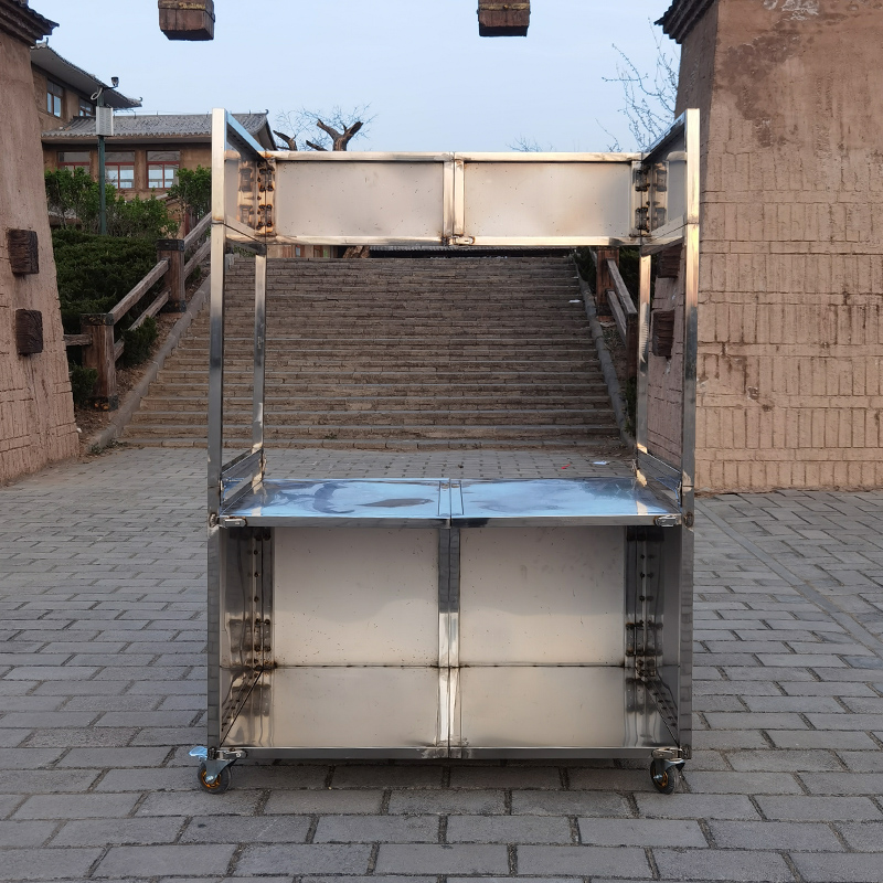 (现货速发 )小吃车摆摊折叠推车摆摊折叠餐车小推车地摊车夜市多功能