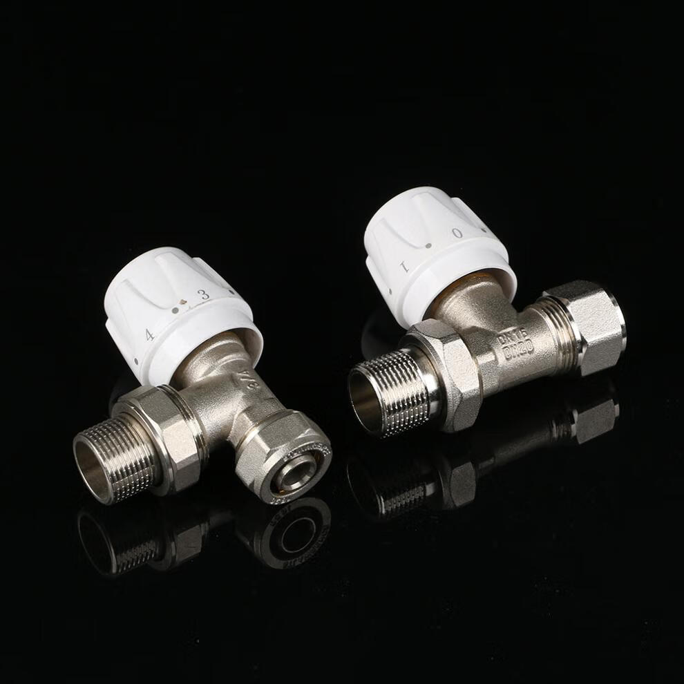 铝塑温控阀地暖管pert卡套式ppr手动角阀直阀暖气散热器调温2012卡套