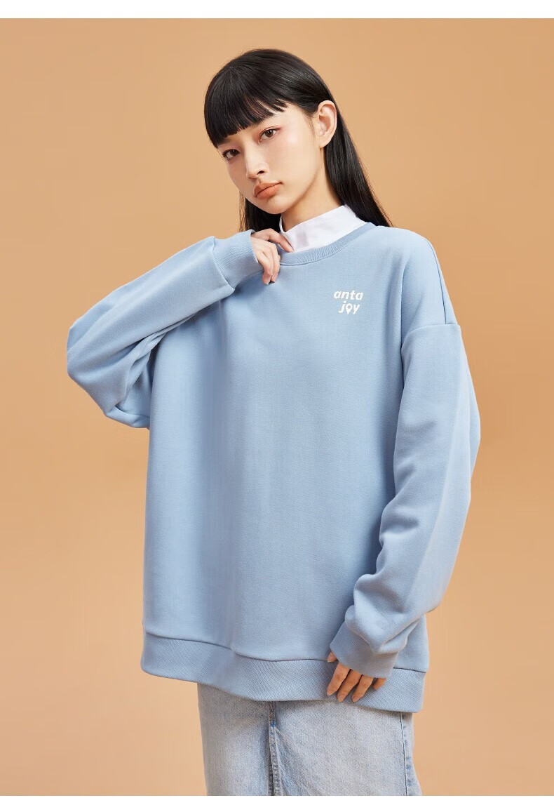 安踏(anta) 【关晓彤同款】喵爪绒绒卫衣丨羊暖绒套头衫女款卫衣女加