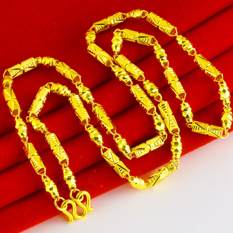 礼物老凤凰黄金项链足金男士粗女款细足金链子真金饰品素链按克新款