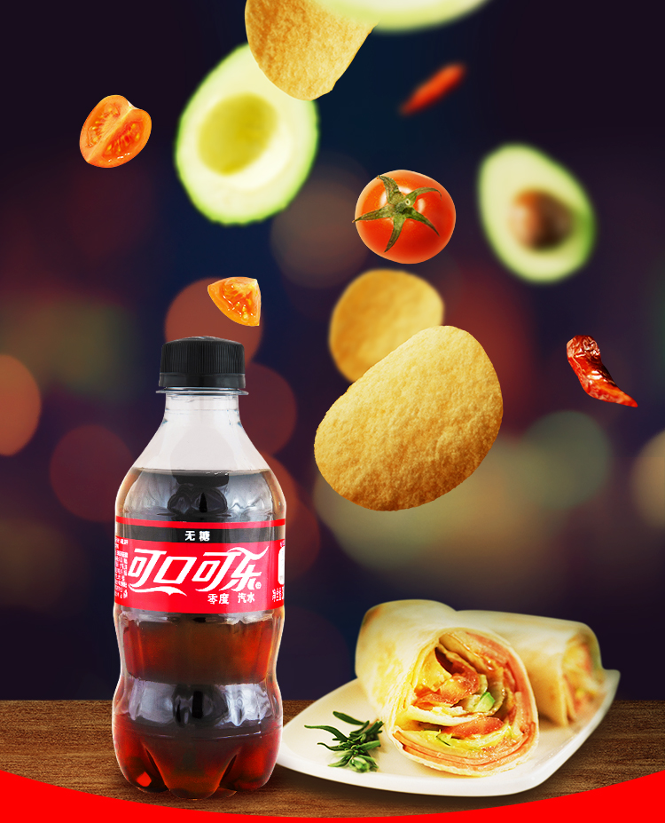 新货零度无糖可口可乐300ml*24瓶小瓶零卡无糖雪碧可乐迷你瓶包装