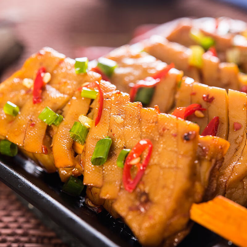 武冈卤豆干兰花串湖南特产香辣脆皮豆腐串干子休闲麻辣零食小吃新品