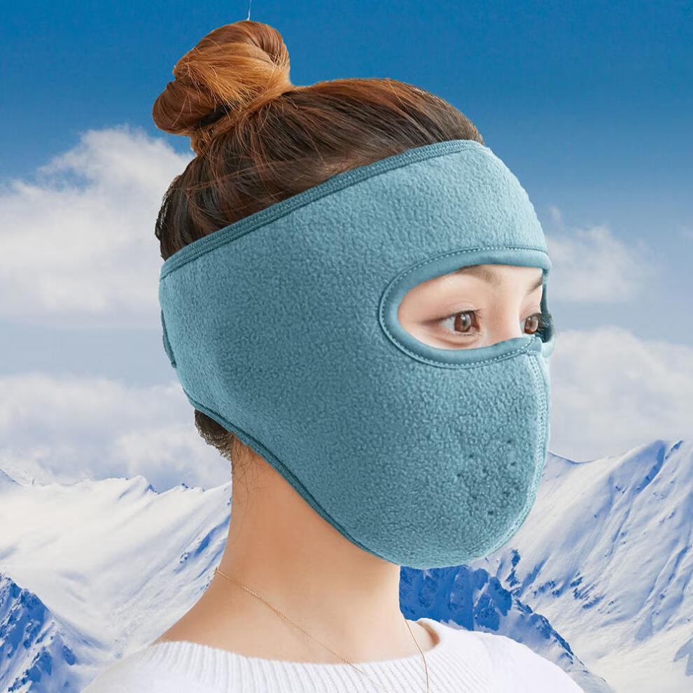 护耳口罩男女骑行全包厚面罩防尘防风防寒蒙面无护目迷彩1条装加厚