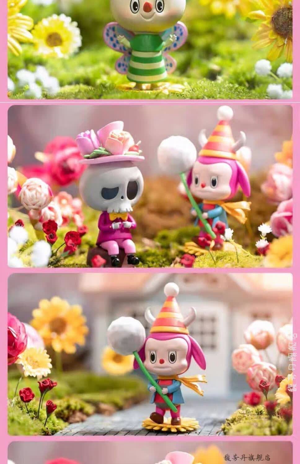 labubu圣诞 花之精灵系列 拉布布盲盒公仔 汽车摆件景观装饰送女朋友