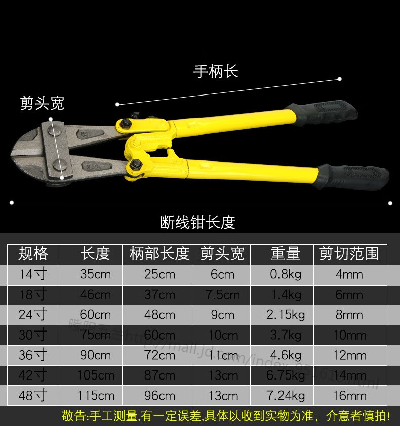 剪鋼絲的大號鉗子斷線鉗鋼筋剪鎖鋼絲鐵絲大鉗子大力破壞鷹嘴剪刀斷絲