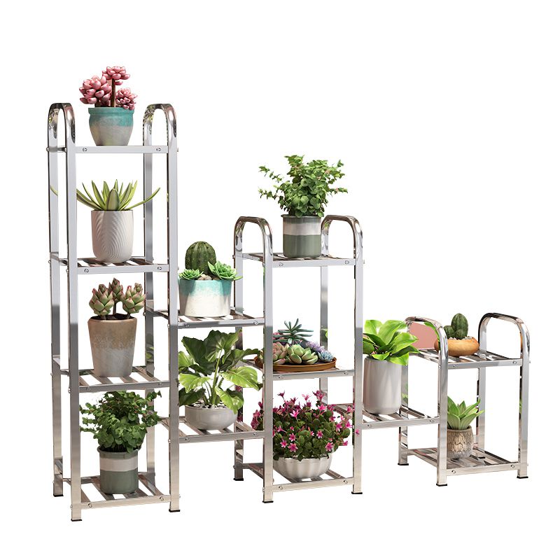 露天花架不锈钢花架拼装户外阳台置物架铁艺落地式多层全方管8层33