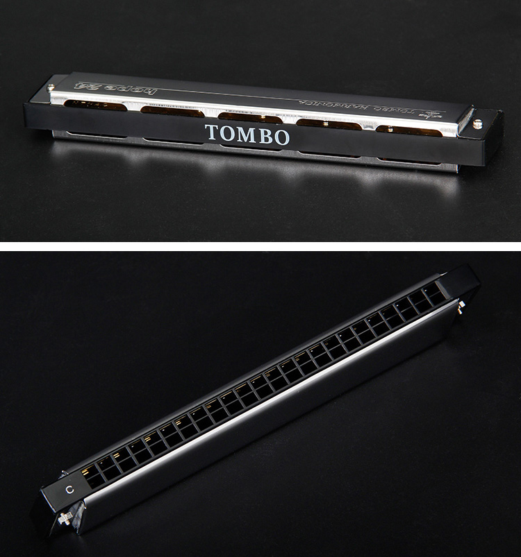日本tombo通宝6624口琴24孔复音c调新手入门专用学生男儿童乐器经典款
