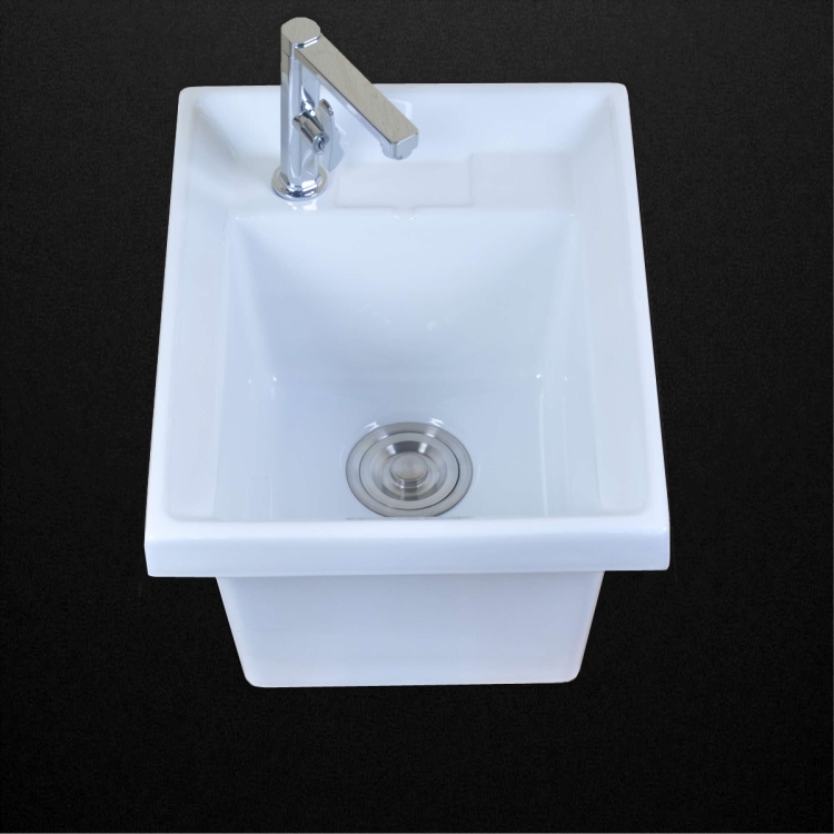 fgacct陶瓷洗衣池阳台水斗盆加深大水池台面水槽40cm80cmk40d尺寸4050