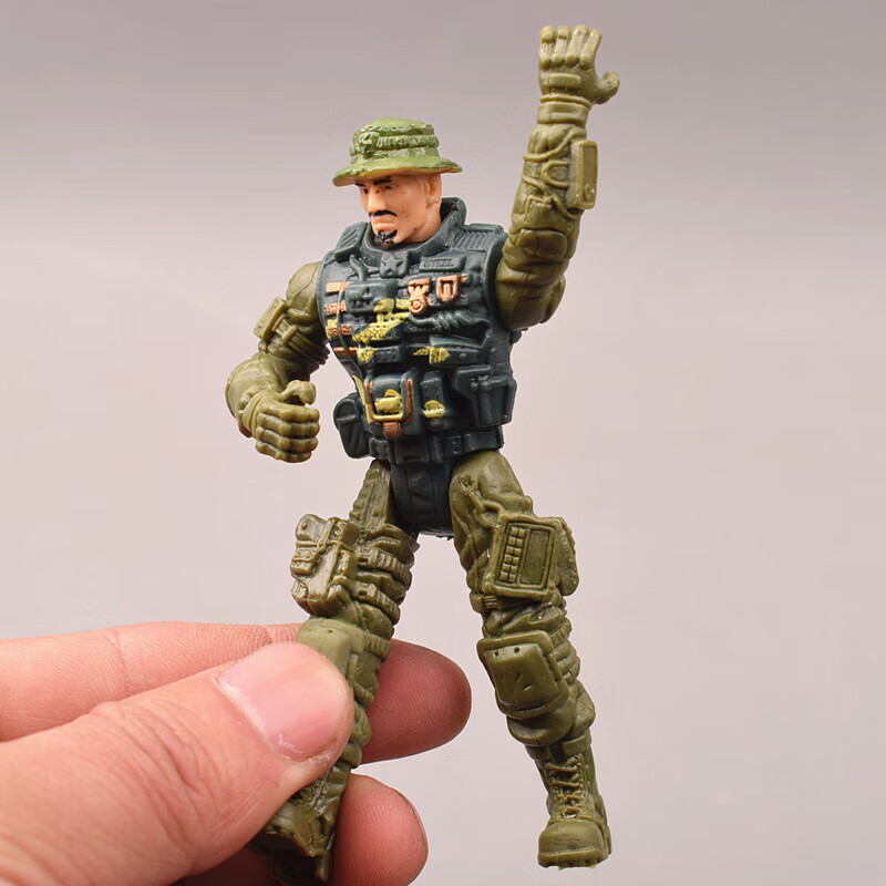万代(bandai)儿童塑料兵人模型关节可动特种部队套装男孩玩具二战军事