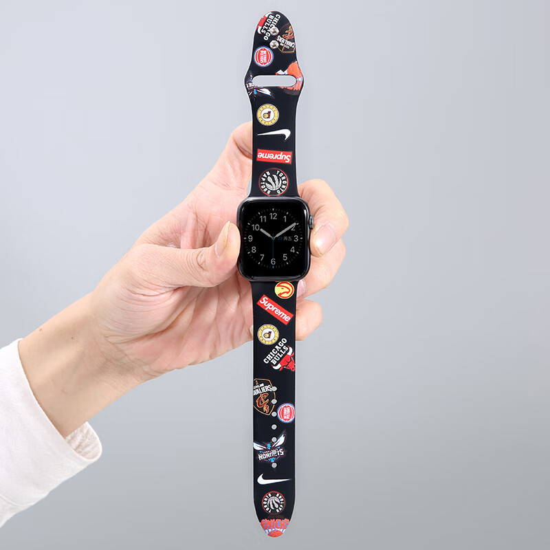 雷拉斯 适用apple watch1/2/3/4/5代表带硅胶防水苹果手表iwatch表带