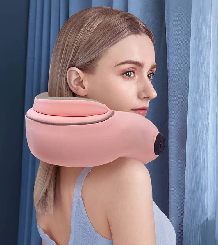 充气电动按摩枕妙可士颈椎按摩器颈部按摩仪肩颈按摩枕家用多功能揉捏