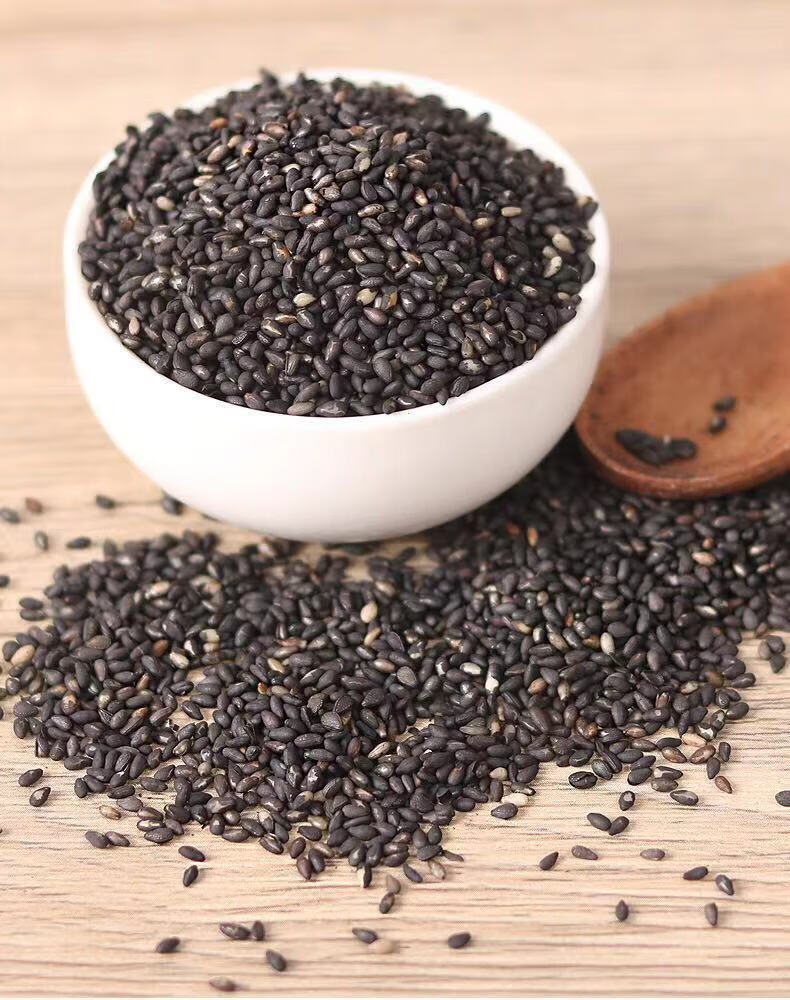 新货 熟黑芝麻 熟白芝麻 生黑芝麻 炒熟 即食免洗 干净无沙 熟黑芝麻1