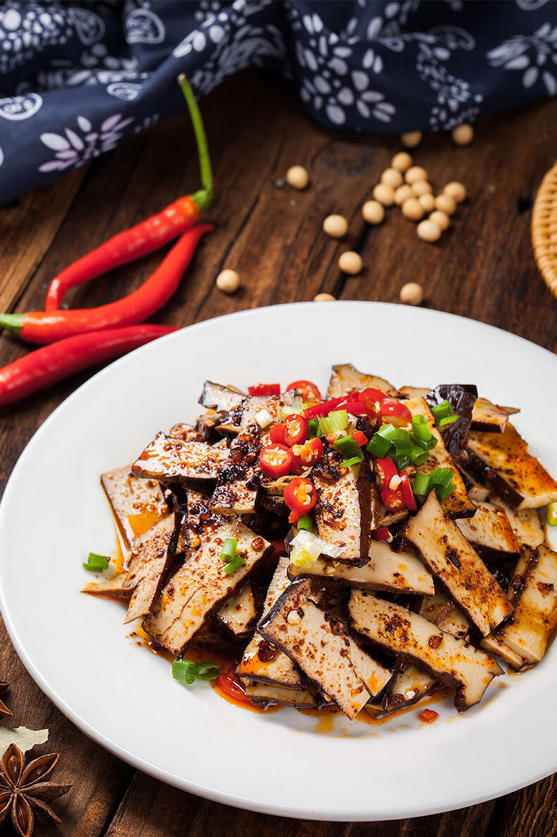 武冈香干柴火香干湖南邵阳特产卤香干卤豆腐卤味卤菜熟食豆腐干 武冈