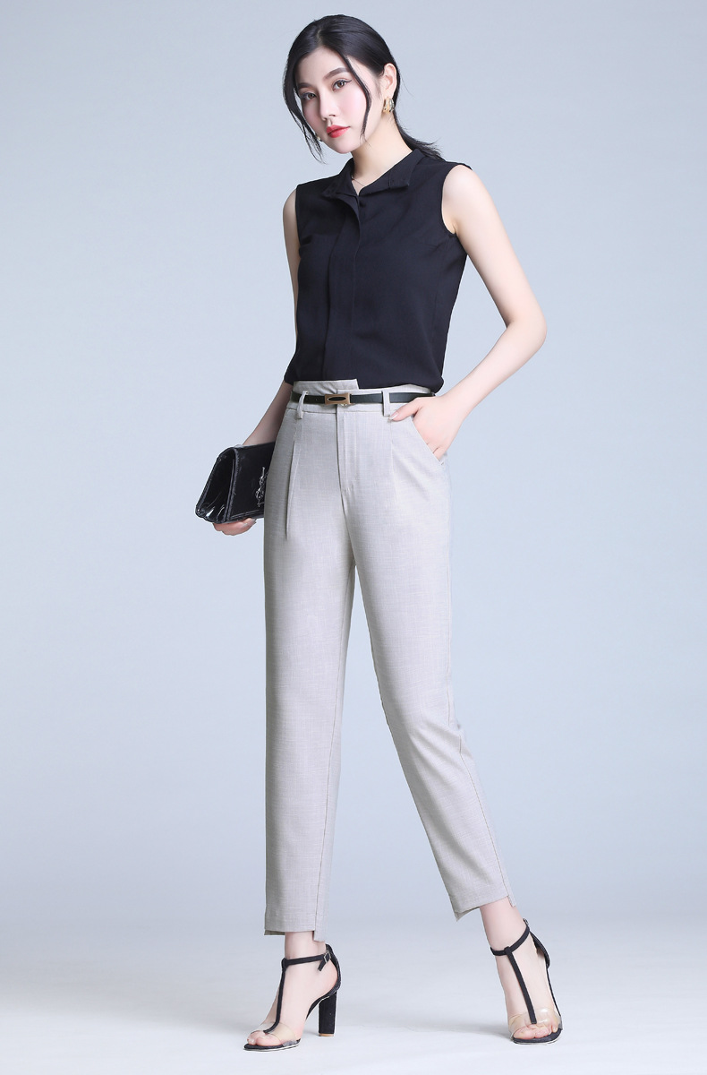 馨索九分裤女夏哈伦裤薄款休闲裤时尚小脚裤2020夏季韩版新品高腰女裤