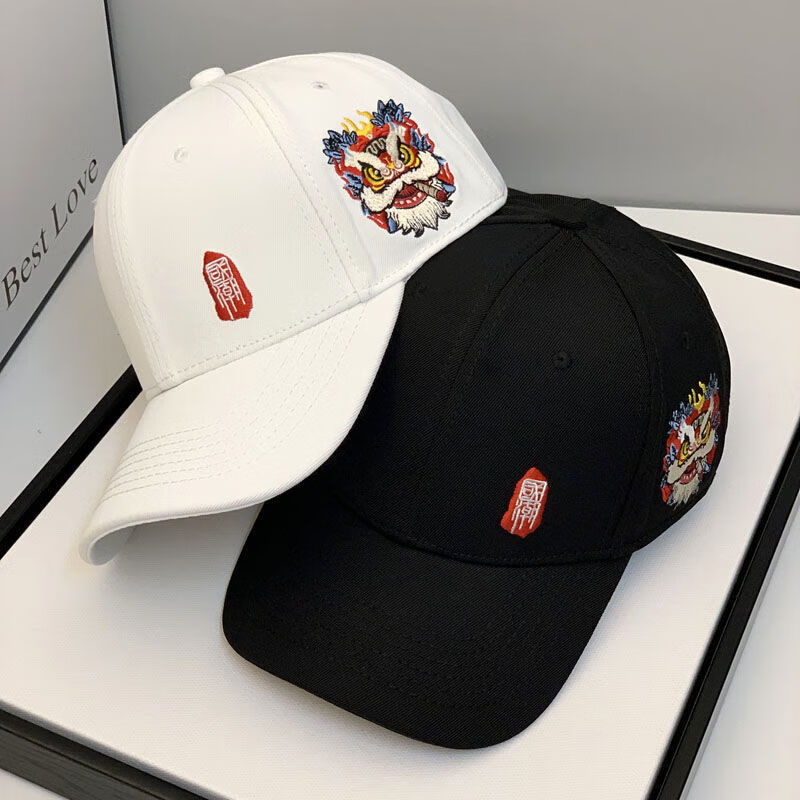 2022新款国潮棒球帽中国风帽子i时尚百搭鸭舌帽情侣新款遮阳帽刺绣