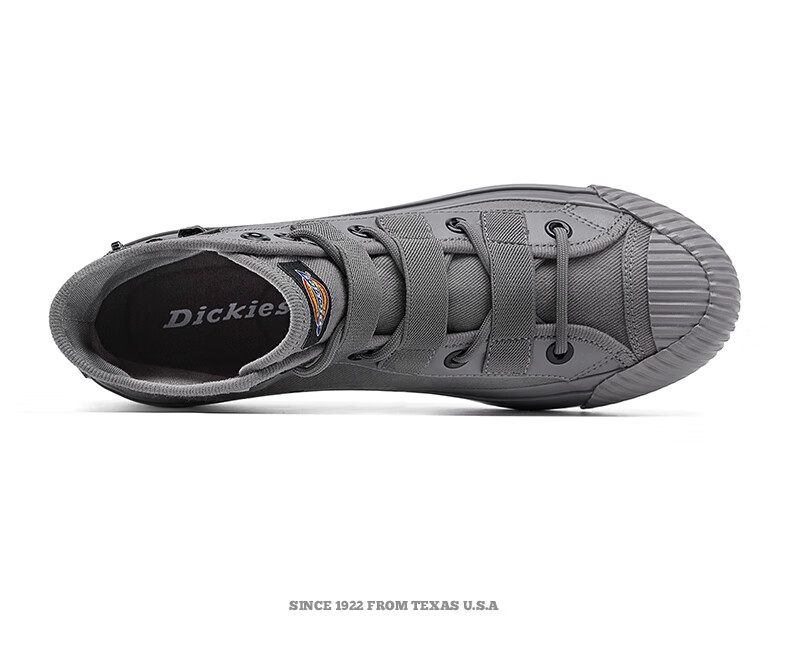 dickies 新款男鞋高帮帆布鞋潮流运动鞋男士休闲板鞋子dk008480 黑色