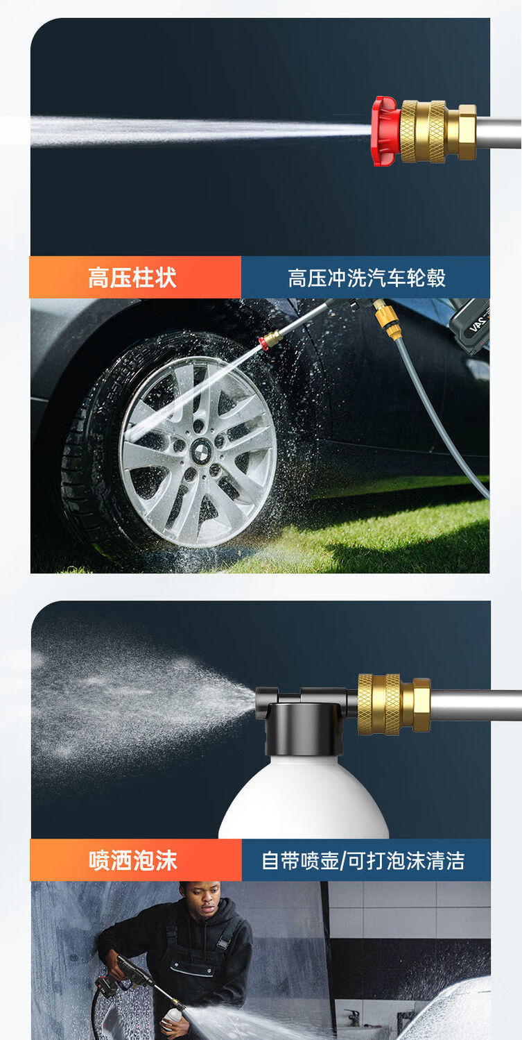 无线电动洗车工具高压水枪喷雾打药洗车神器便携式刷车洗车机家用7880