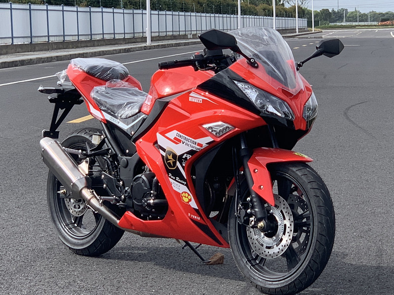 车200cc电喷摩托重机车350战隼水冷双缸小忍者玫红色国四400双缸水冷