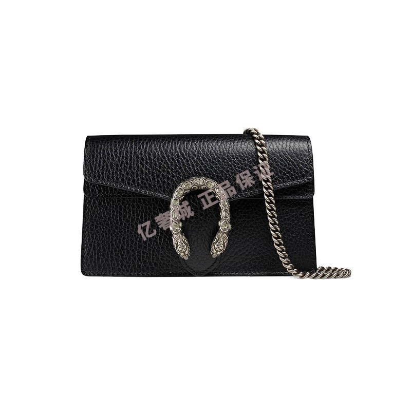 【正品鉴定】gucci古驰古奇女士dionysus系列皮革迷你手袋单肩酒神包