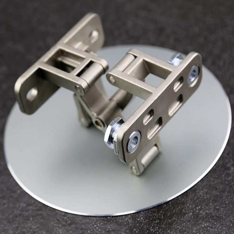 进口消防栓隐形门合页不锈钢石材管井门铰链暗藏二维可调重型门铰150