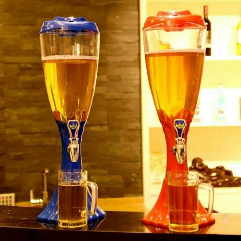 酒酒吧酒桶酒创意扎啤酒酒桶商用酒3升酒商用15l银色七彩灯带冰柱