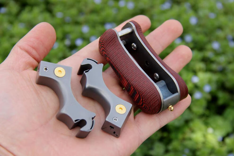 可折叠口袋高精度弹弓精准弹工户外竞技专用可过安检 钛合金实战款