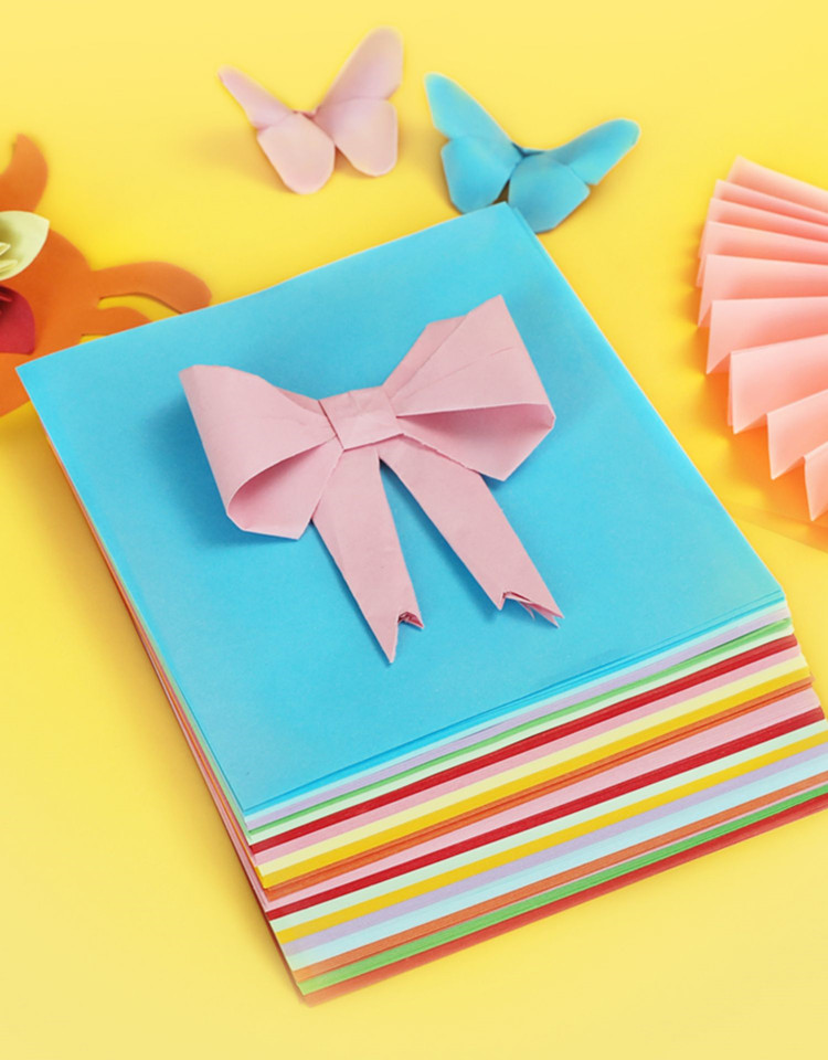 彩纸a4正方形手工纸彩色复印纸80克小学生厚硬卡纸幼儿园折纸材料 a4