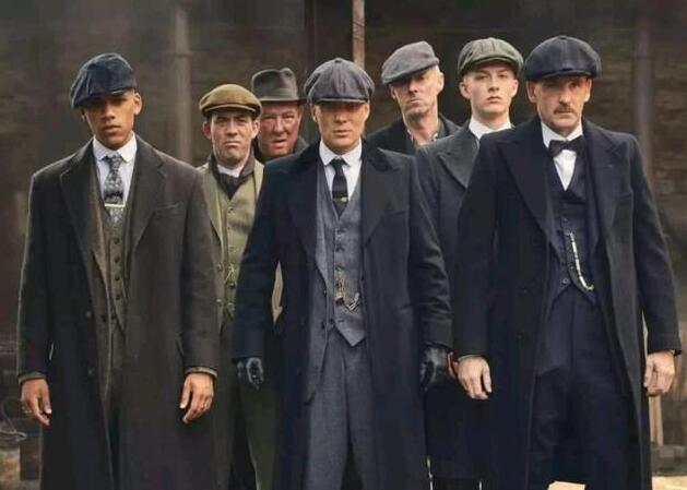 浴血黑帮大衣男剃刀党谢尔比大衣潮超长款西装领风衣外套 黑色-普通款