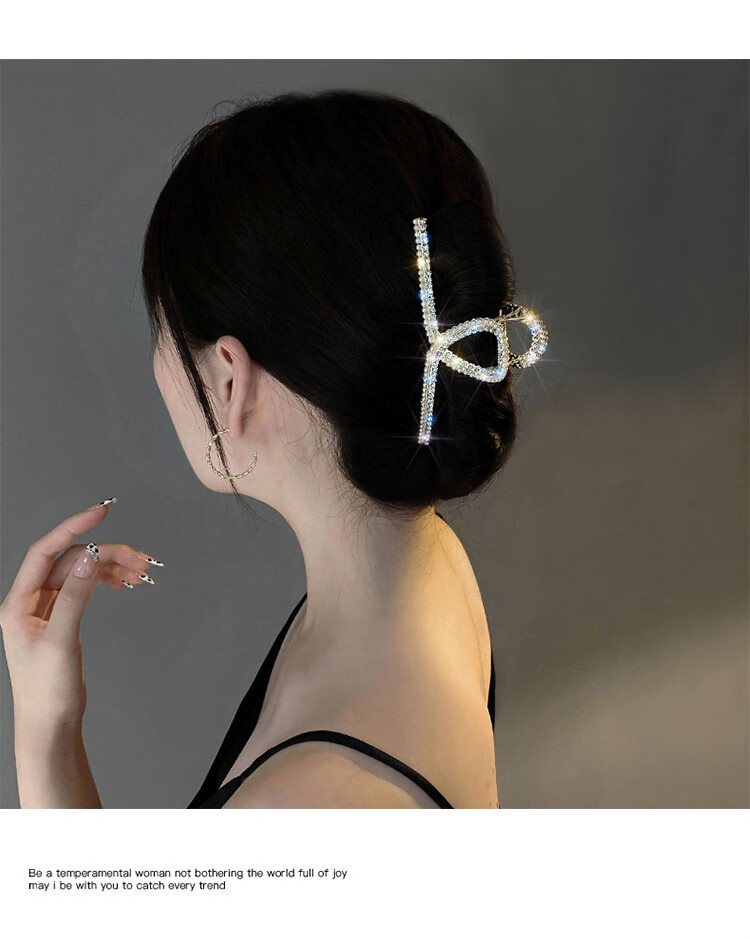 超大号鲨鱼夹韩国感女发量多金属发夹后脑勺头发抓夹子头饰发卡中号
