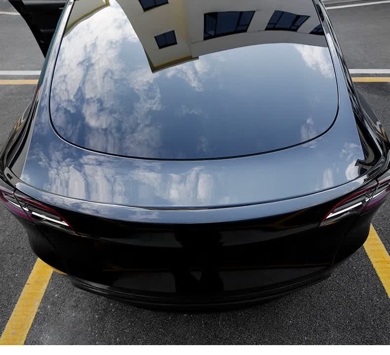 适用于2022款tesla特斯拉model3y尾翼运动真碳纤维装饰丫改装大尾翼