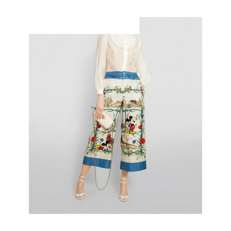 gucci古驰睡衣女士x disney 真丝睡裤 ivory 42