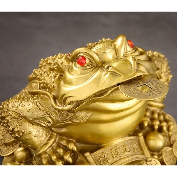 精选好礼纯铜金蟾三脚蟾蜍金蝉摆件特大号开业礼品摆设品腾雅卓纯铜