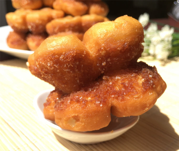 甘肃张掖特色小吃油炸糖花子年货手工油果子馍馍传统糕点夹心果果