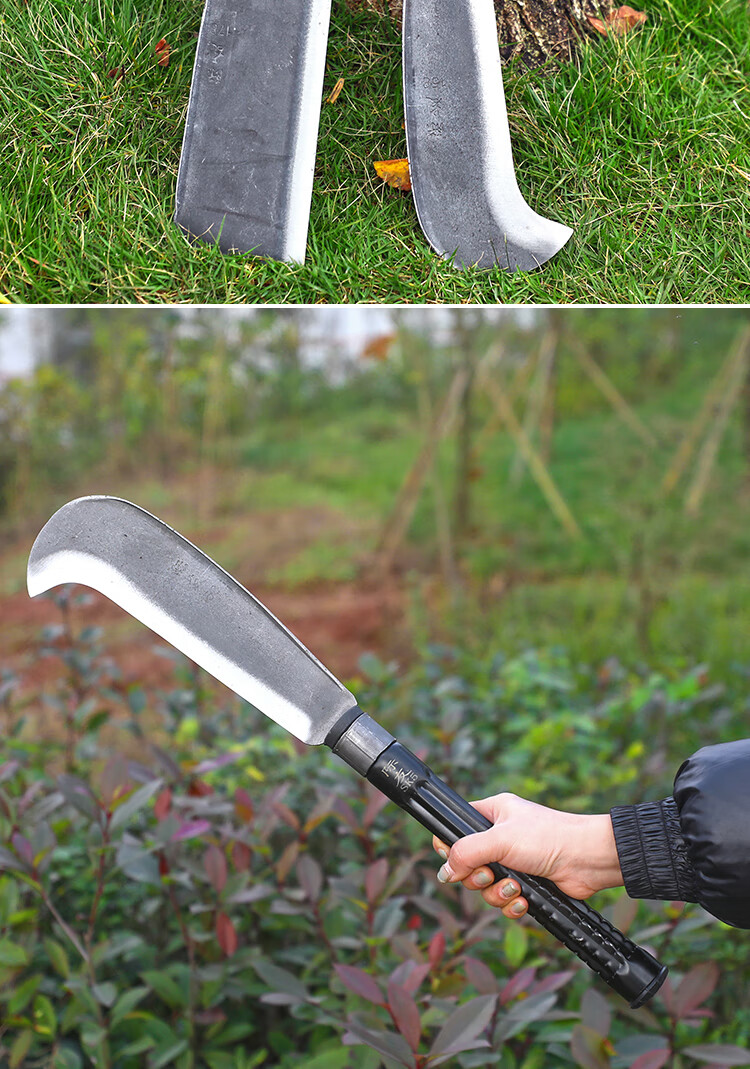 砍柴刀开路刀 开山柴刀农用锰钢柴刀弯刀手工锻打户外开路柴刀园林
