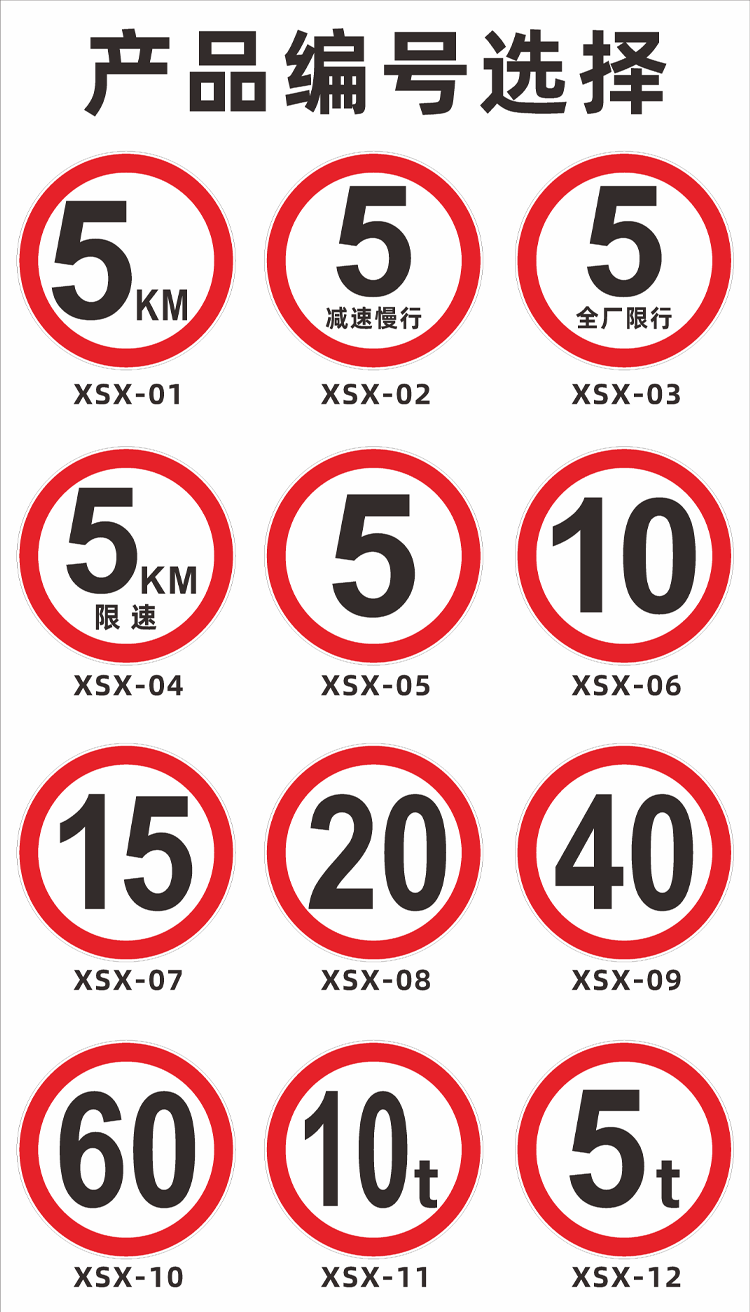 厂区限速5公里标志牌道路交通停车场减速慢行标识牌反光指示铝牌限宽