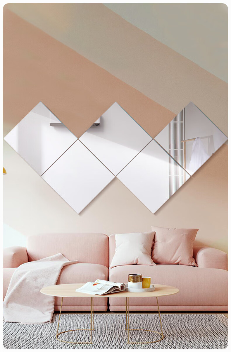 卡贝镜子贴墙自粘穿衣镜学生宿舍壁挂粘贴墙面拼接家用试衣全身镜c2款