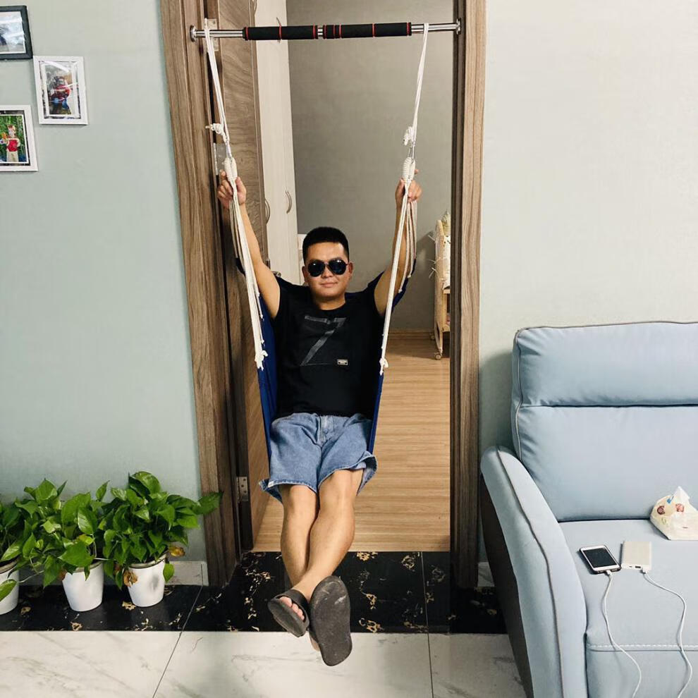 迪士尼品牌官方旗舰新款儿童荡秋千室内家用小孩网红哄娃神器吊椅门框