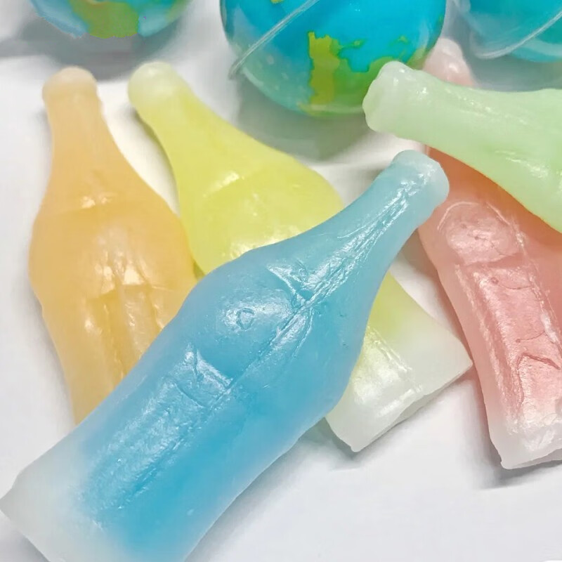 5折 蜡瓶糖果 韩国吃播同款 彩虹绳子糖声 控吃播suna 咀嚼音 彩虹糖