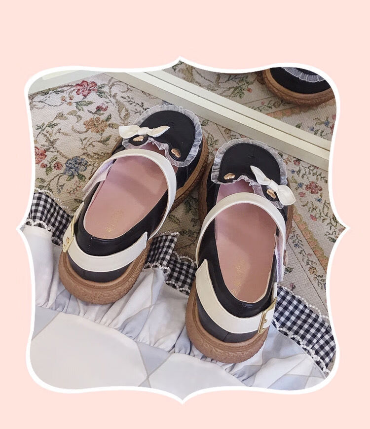 春节不打烊nfim洛丽塔鞋子魔女之夜lolita小皮鞋日系圆头可爱大头鞋