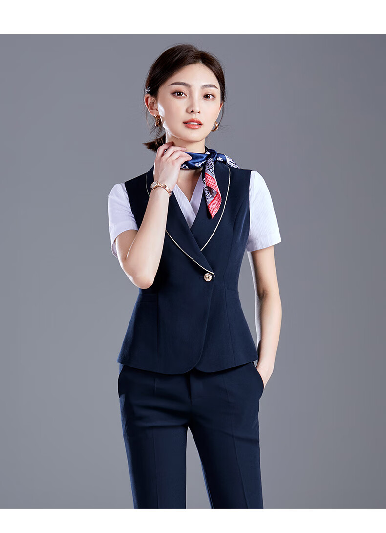 宾馆前台工作服空姐制服高端职业套装女售楼部客服接待气质美容院珠宝